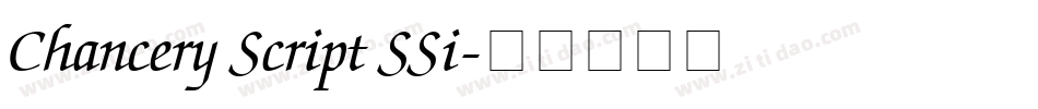 Chancery Script SSi字体转换